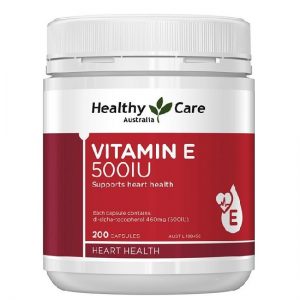 Viên uống bổ sung Vitamin E Healthy Care của Úc lọ 200 viên