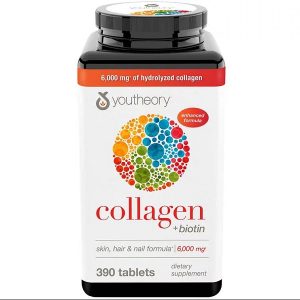 Viên uống bổ sung collagen Youtheory Collagen + biotin của Mỹ lọ 390 viên