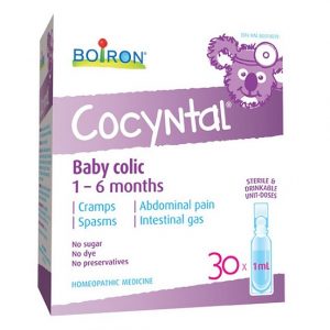 Muối uống vi lượng đồng căn Boiron Cocyntal Baby Colic của Canada cho trẻ từ 1 đến 6 tháng hộp 30 ống 1ml
