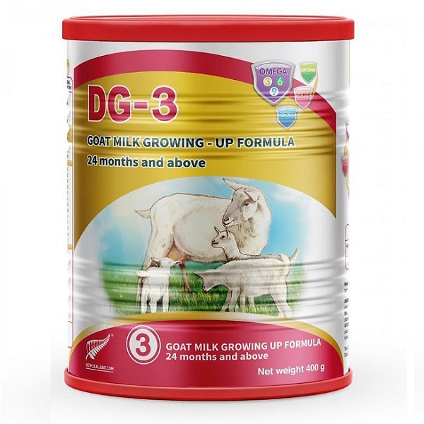 Sữa dê DG-3 Goat Milk Growing Up Formula của New Zealand cho trẻ trên 2 tuổi hộp 400g