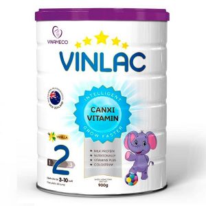 Sữa bột Vinlac số 2 của Việt Nam cho trẻ từ 3 đến 9 tuổi hộp 900g