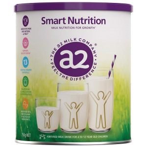 Sữa bột A2 Smart Nutrition của Úc cho trẻ từ 4 đến 12 tuổi hộp 750g