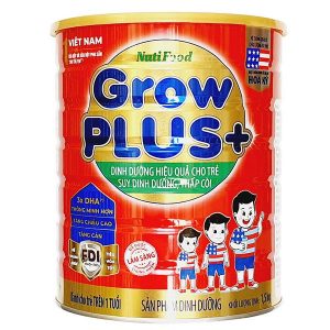 Sữa bột NutiFood Grow Plus đỏ của Việt Nam cho trẻ từ 1 tuổi hộp1,5kg
