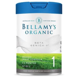 Sữa bột Bellamy's Organic Beta Genica–8™ số 1 của Úc dành cho trẻ từ 0 đến 6 tháng hộp 800g