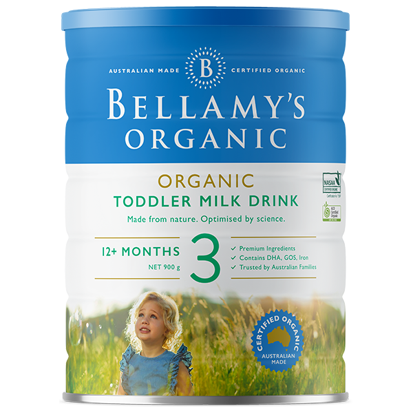 Sữa bột Bellamy's Organic số 3 Organic Toddler Milk Drink của Úc cho trẻ từ 1 đến 3 tuổi hộp 900g