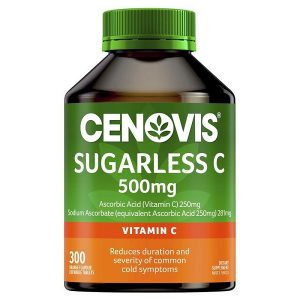 Viên nhai vitamin C không đường Cenovis Sugarless C 500mg của Úc lọ 300 viên