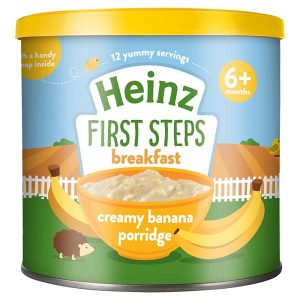 Bột ăn dặm Heinz First Steps Breakfast 6+ vị kem chuối của Anh cho trẻ từ 6 tháng tuổi hộp 240g