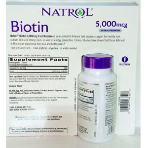 Viên ngậm hỗ trợ mọc tóc Natrol Biotin Beauty hương dâu của Mỹ lọ 250 viên