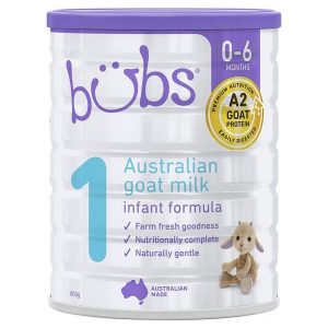 Sữa dê Bübs Australian Goat Milk số 1 của Úc cho trẻ từ 0 đến 6 tháng hộp 800g