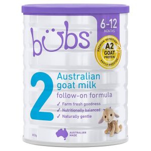 Sữa dê Bübs Australian Goat Milk số 2 của Úc cho trẻ từ 6 đến 12 tháng hộp 800g