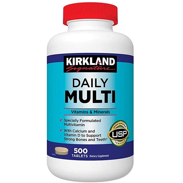 Viên uống bổ sung vitamin tổng hợp Kirkland Signature Daily Multi Vitamins & Minerals của Mỹ lọ 500 viên