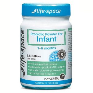 Men vi sinh Life Space Probiotic Powder For Infant của Úc cho trẻ từ 1 đến 6 tháng lọ 60g