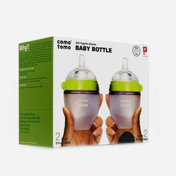 Set 2 bình sữa Comotomo Baby bottle 150ml xanh