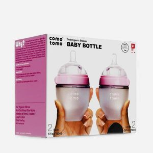 Set 2 bình sữa Comotomo Baby bottle 150ml hồng