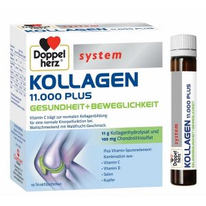 Collagen thủy phân Doppel herz System Kollagen 11.000 Plus của Đức, hộp 30 ống 25ml/ống