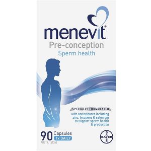 Viên hỗ trợ sức khỏe sinh sản nam Menevit Pre-Conception Sperm Health của Úc hộp 90 viên