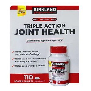 Viên bổ xương khớp Kirkland Triple Action Joint Health của Mỹ hỗ rẹo sụn, khớp, xương tối ưu hộp 110 viên