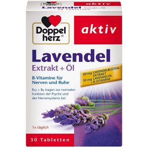 Viên hoa oải hương giúp ngủ ngon Doppelherz Aktiv Lavendel Extrakt + Öl của Đức hộp 30 viên