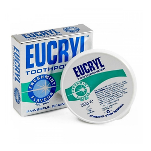 Bột làm trắng răng Eucryl Toothpowder tẩy vết ố mảng bám hạn chế sâu răng của Anh hộp 50g