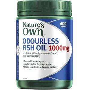 Dầu cá không mùi Nature’s Own Odourless Fish Oil 1000mg của úc lọ 400 viên