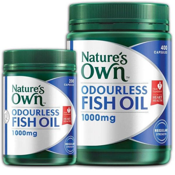 Dầu cá không mùi Nature’s Own Odourless Fish Oil 1000mg của úc lọ 600 viên