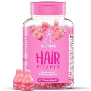 Kẹo dẻo kích thích mọc tóc Sweet Bunny Hair Vitamin của mỹ lọ 60 viên