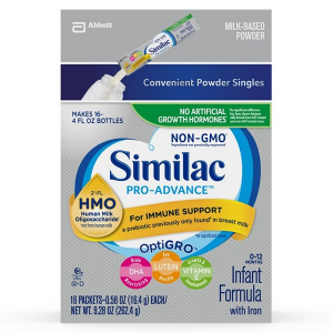 Sữa bột Similac Pro Advance Non- GMO HMO của Mỹ cho bé từ 0-12 tháng hộp 16 gói 16,4g/gói