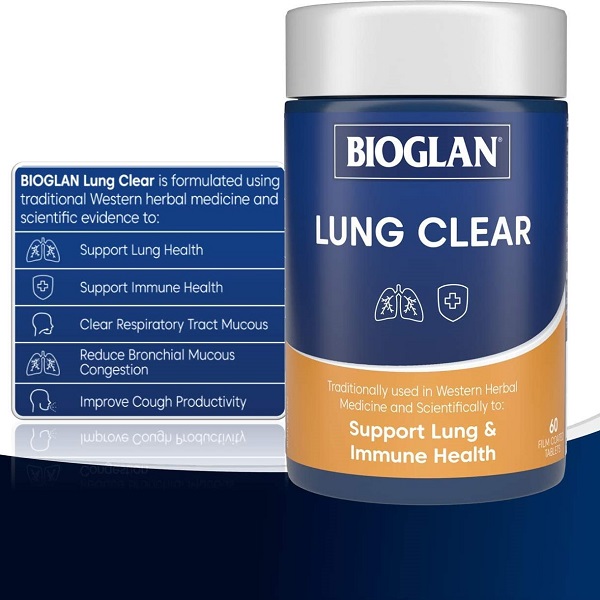 Viên uống bổ phổi Bioglan Lung Clear của Úc, hộp 60 viên