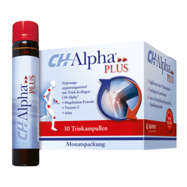 Collagen dạng nước CH-Alpha PLUS của Đức hỗ trợ khớp hoạt động hiệu quả, hộp 30 ống x 25ml