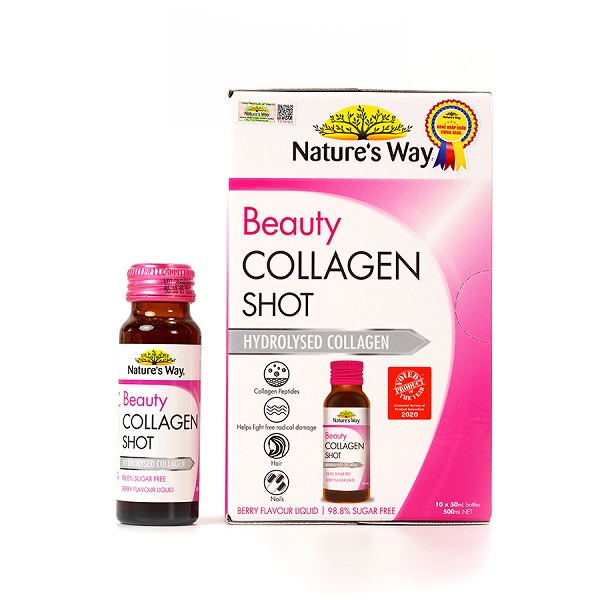 Collagen dạng nước Nature’s Way Beauty Collagen Shot, hộp 10 lọ x 50ml