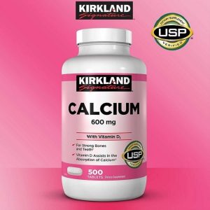 Viên bổ xương khớp Kirkland Signature Calcium 600 Mg With Vitamin D3 của Mỹ lọ 500 viên